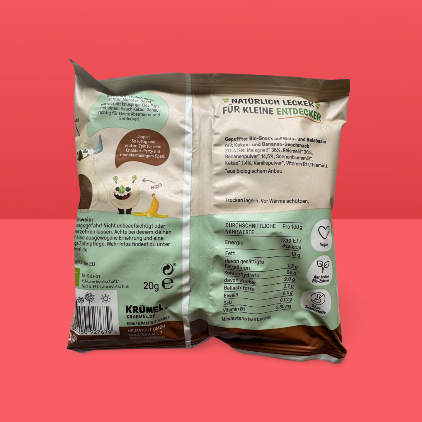 Krümel Kids Pops Kakao Banan, från 12 månader