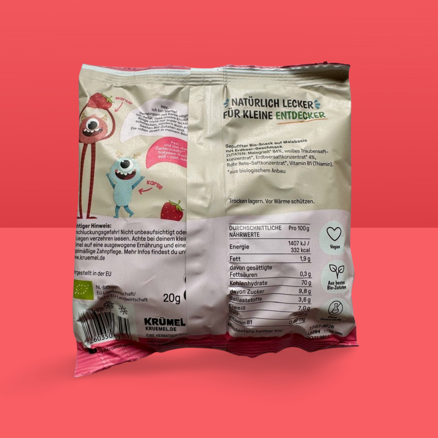 Krümel Smulringar jordgubb, från 12 månader